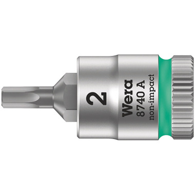 Wera 8740 A Hex-Plus 2,0 x 28 mm Zyklop Bit-Nuss mit 1/4"-Antrieb 05003330001