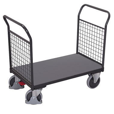 VARIOfit Dubbele eindwandwagen met draad, RAL 7016 Buitenafmetingen: 1.190 x 700 x 1.015 mm (B/D/H) sw-700.201/AG