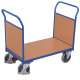 VARIOfit Dubbele eindwandwagen met hout Buitenafmetingen: 1.190 x 700 x 1.015 mm (B/D/H) sw-700.202