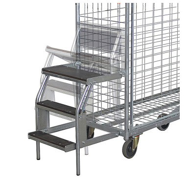 VARIOfit Ladder met 3 treden voor orderverzameltrolley zsw-200.000