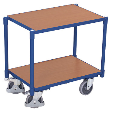 VARIOfit Euro systeem trolley met 2 legborden Buitenafmetingen: 675 x 415 x 635 mm (B/D/H) sw-410.501