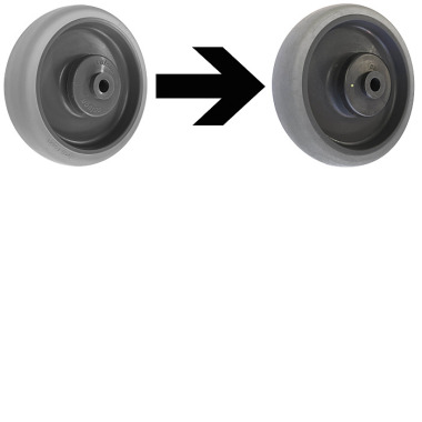 VARIOfit Elektrisch geleidende massief rubberen wielen (ESD)/swielset Ø 160 mm, grijs, streeploos rsa-160.016