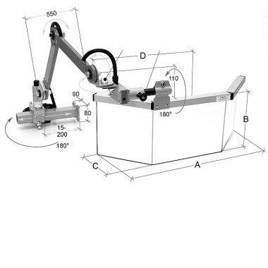 Mack Werkzeuge Beschermkap voor freesmachines 620 mm ZE-FS02-620