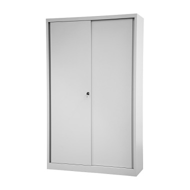 BISLEY Schiebetürenschrank ECO, 4 Fachböden, 5 OH, Farbe lichtgrau SD12194S645