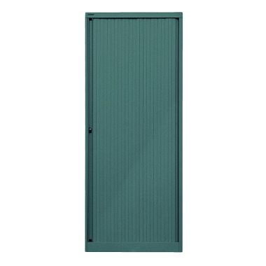 BISLEY Rollladenschrank EuroTambour, 4 Fachböden, 5 OH, B 800 mm, Farbe Korpus silber, Rollladen silber ET408194SSL355