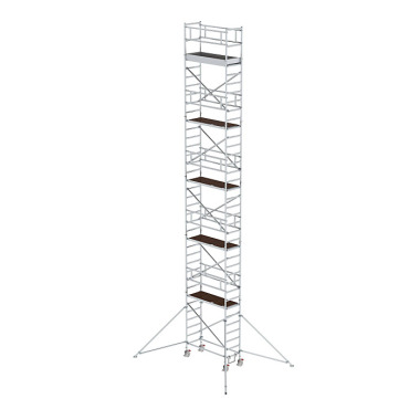 MUNK Mobile scaffolding, 0.75 נ1.80 m, with outrigger. Platform height 10.35 m 154046