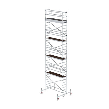 MUNK Mobile scaffolding, 0.75 נ2.45 m, with chassis bar. Platform height 8.45 m 155845