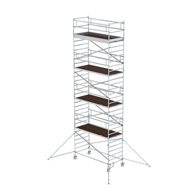 MUNK Mobile scaffolding, 1.35 נ3.0 m, with outrigger &amp double platform. Platform height 8.35 m 169836