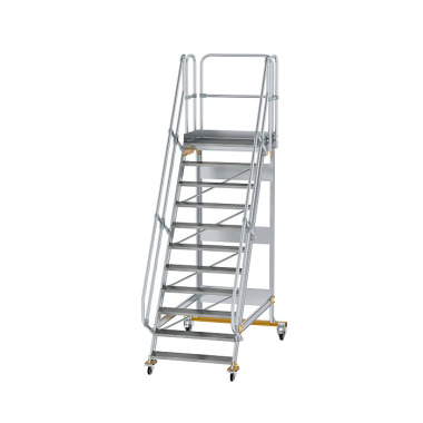 MUNK Platform stairs 60°, mobile, step width 1,000 mm 11 steps 600751