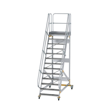 MUNK Platform stairs 60°, mobile, step width 1,000 mm 13 steps 600753