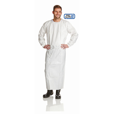 DS SafetyWear ProSafe® 2 Kittel mit Rückenbindung Helancabündchen, 150 cm lang PS2KI-150