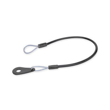 Ganter Retaining Cables, Stainless Steel AISI 304, with Mounting Tabs or Loops 111.2-150-E-SW