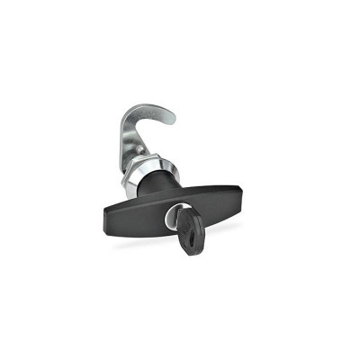 Ganter Hook-Type Latches, with Operating Elements / Operation with Key, Lockable 115.8-SCT-18-H1-CR-1