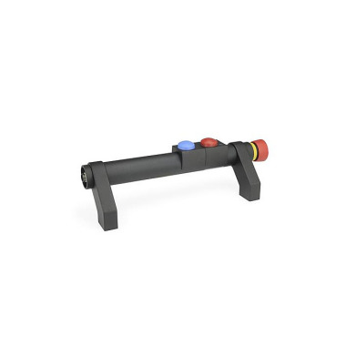 Ganter Tubular Handles, Aluminum, with Electrical Switching Function 332-200-SW-T2-2-R