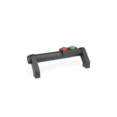 Ganter Tubular Handles, Aluminum, with Electrical Switching Function 332-300-SW-T2-1-R