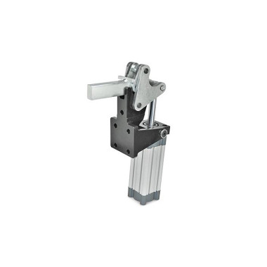 Ganter Toggle Clamps, Steel, Pneumatic, Heavy Duty, with Magnetic Piston 863-1000-EPV-M