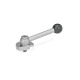 Ganter Clamping Bolts, Stainless Steel, Downward Clamping, with Threaded Bolt 918.7-40-KV-R