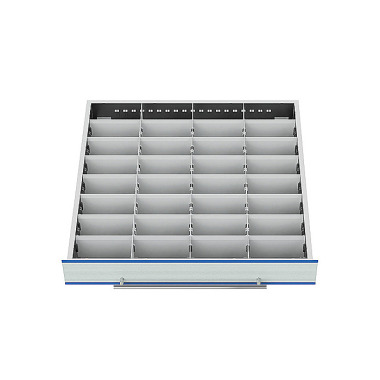 Bedrunka+Hirth Schubladeneinteilung R 24-24 mit Metalleinteilung, Front 100 mm für TSM-Schrank TS-7-27-100A