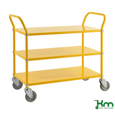 Kongamek Gekleurde trolley met 3 plateaus KM5106