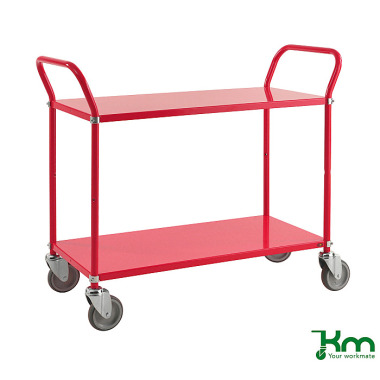 Kongamek Gekleurde trolley met 2 plateaus KM7105