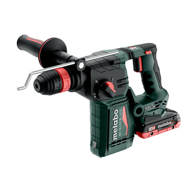 Metabo Akku-Kombihammer KH 18 LTX BL 24 Q (601714800) mit Metabo-Quick-Wechselfutter metaBOX 165 L 18V 2x4Ah LiHD + ASC 55