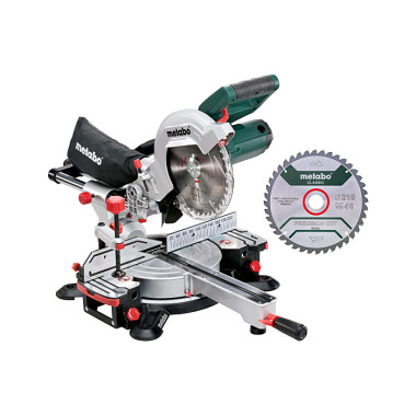 Metabo Kappsäge KGS 216 M Set (690827000) mit 2. Hartmetall-Sägeblatt Karton