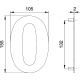 edi Hausnummer Ziffer 0 VA ma 150mm B.105mm EDI 2500/0000/00