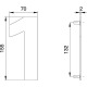 edi Hausnummer Ziffer 1 VA ma 150mm B.70mm EDI 2501/0000/00