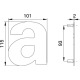 edi Hausnummer Buchstabe a VA ma 114mm B.101mm EDI 2510/0000/00