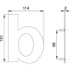 edi Hausnummer Buchstabe b VA ma 150mm B.114mm EDI 2511/0000/00