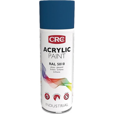 Farbschutzlackspray ACRYLIC PAINT enzianblau glänzend RAL 5010 400ml Spraydose CRC 1030835