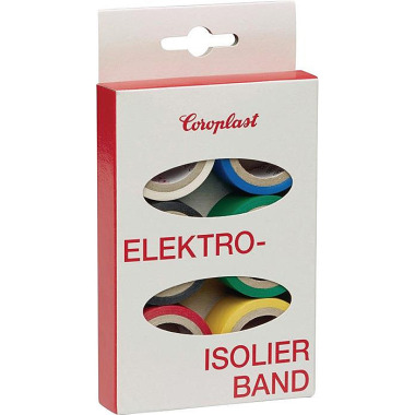 Elektroisolierband-Set 302 6-tlg.L.je 3,3m B.19mm Ktr.COROPLAST 28839