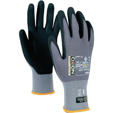 Handschuh Flexible Advanced 1900 Gr.10 schwarz/hellgrau EN388 EN420+A1 EN407 PSA II OX-ON 92070