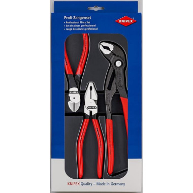 Zangensatz Kraft-Paket Inh.3tlg.pol.Kunststoffti efziehteil KNIPEX 00 20 10