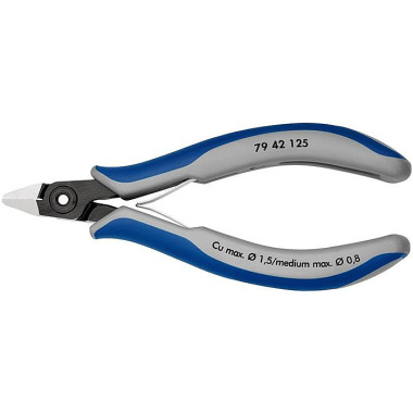 Präzisions-Elektronik-Sei tenschneider L.125mm Form 4 Facette nein pol.KNIPEX 79 42 125