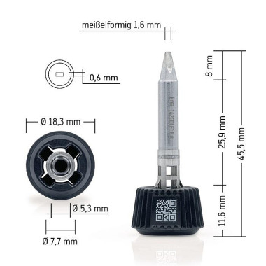 Lötspitze meißelförmig B.1,6mm 0142CDLF16/SB ERSA