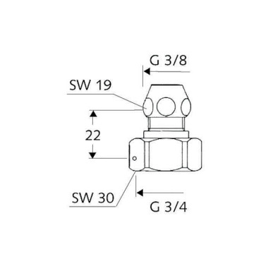 SCHELL Wasserzähler-Versc hraubung chrom, Quetschve rschraubung 3/4" IG 065110699