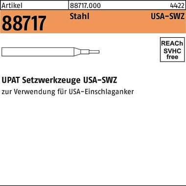 Setzwerkzeug R 88717 USA- SWZ M8 Stahl 1 Stück UPAT 887170000080000