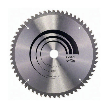 Kreissägeblatt Optiline Wood AD 305mm Z.60 WZ/N Bohr.30mm Schnitt-B.2,5mm 2608640441