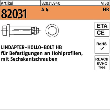 Hohlraumdübel R 82031 6-k tschraube HB 12-2 ( 80/47 ) A 4 1 Stück 820319400120002