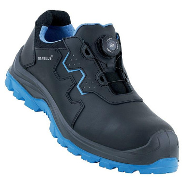 Sicherheitsschuh ALEX LOW BLUE TWIST Gr.40 schwarz/hellblau S3S ESD EN ISO 20345:2022 Leder STABILUS 12320-40