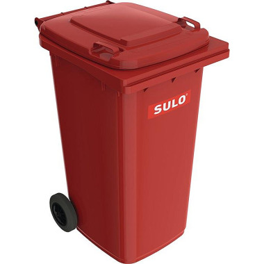 Müllgroßbehälter 240l HDPE rot fahrbar,n.EN 840 SULO 1093386