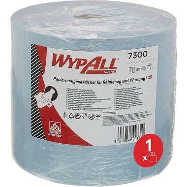 Wischtuch WYPALL L20 7300 L380xB235ca.mm blau 2-lagig 500 Tü./Rl.