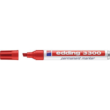 Permanentmarker 3300 rot Strich-B.1-5mm Keilspitze EDDING 4-3300002