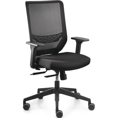 Bürodrehstuhl Mesh Armleh nen,breiten- u.höhenv.sch warz 410-520mm m.Synchron technik Trgf.110kg TREND OFFICE 9242SY1