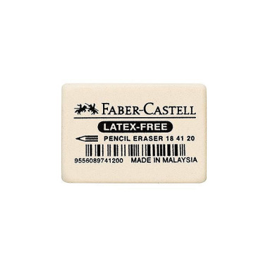 Faber-Castell Radierer 18 4120 Kautschuk weiß 317280701