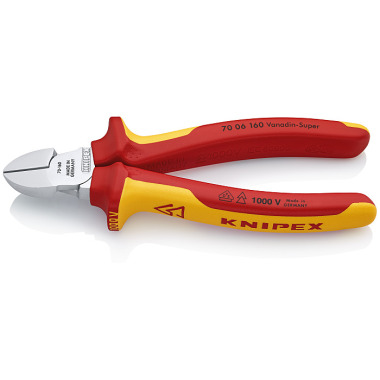 Knipex Diagonal Cutter chrome plated 160mm 70 06 160