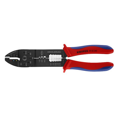 Knipex Crimping Pliers black lacquered with multi-component grips 240mm 97 22 240