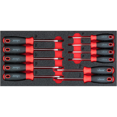 Vigor Zestaw wkrętaków TORX® - wewnątrz profilu TORX® - T6? T40 - Ilość narzędzi: 11 V4991