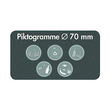 Stumpf Metall Zubehör: Piktogramm-Set, weiß, 5 Stück  5408812